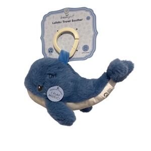 NWT Dreamgro Baby Whale Lovey Blue Plush Music Infant Nautical Comfort Gift Toy